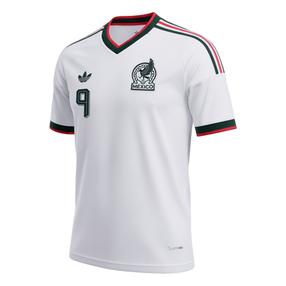 Mexiko Tröja RAÚL #9 2026 Borta Vit-8