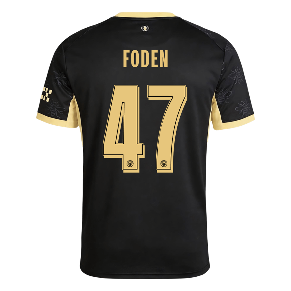 Manchester City Tröja FODEN #47 2026/27 Borta Svart - UCL-3