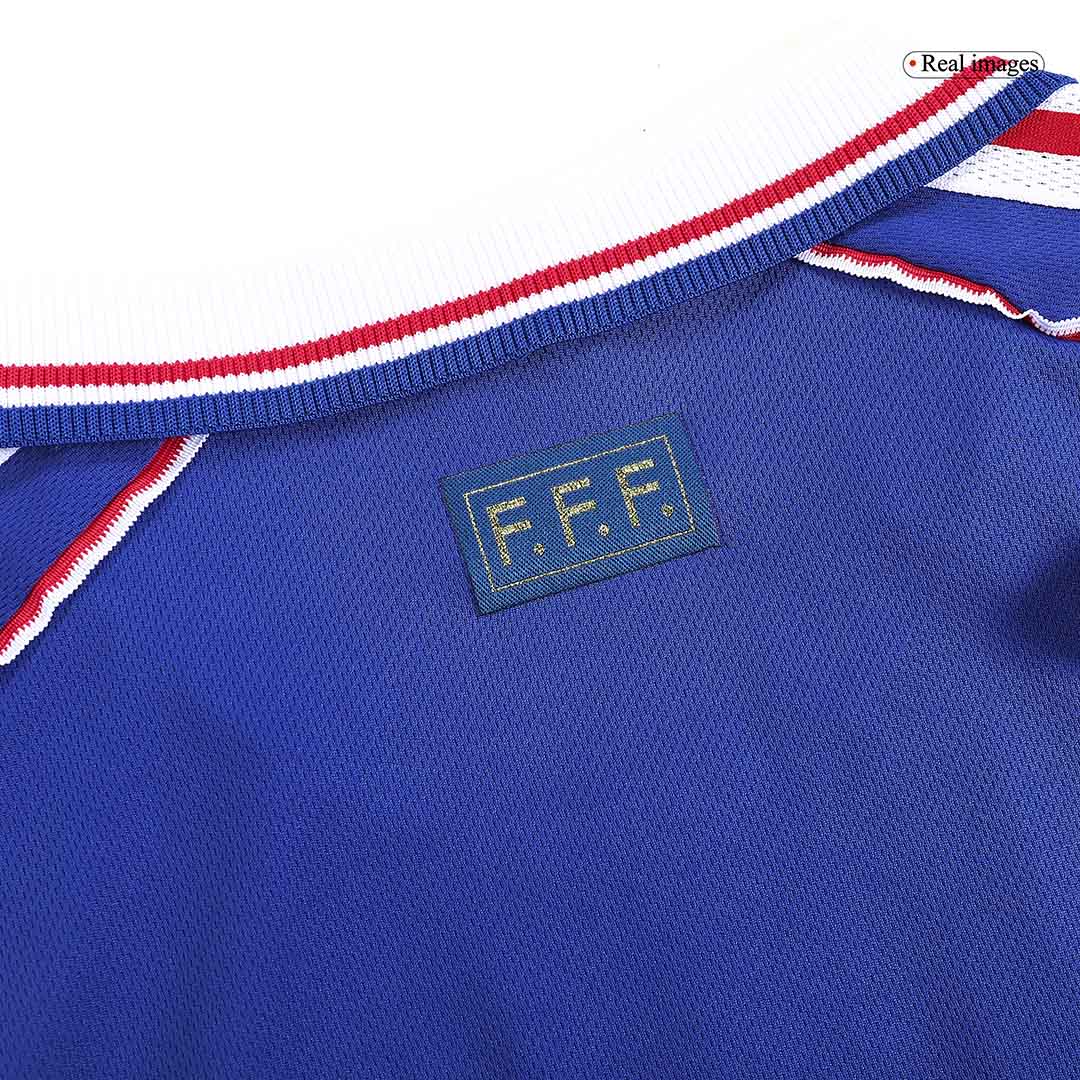 ZIDANE #10 Frankrike Hemmatröja 1998 Retro Tröja
 Blå