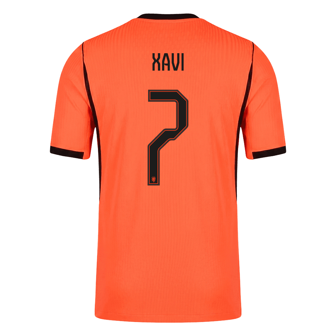 Nederländerna Tröja XAVI #7 2026 Hemma Autentisk Orange-10