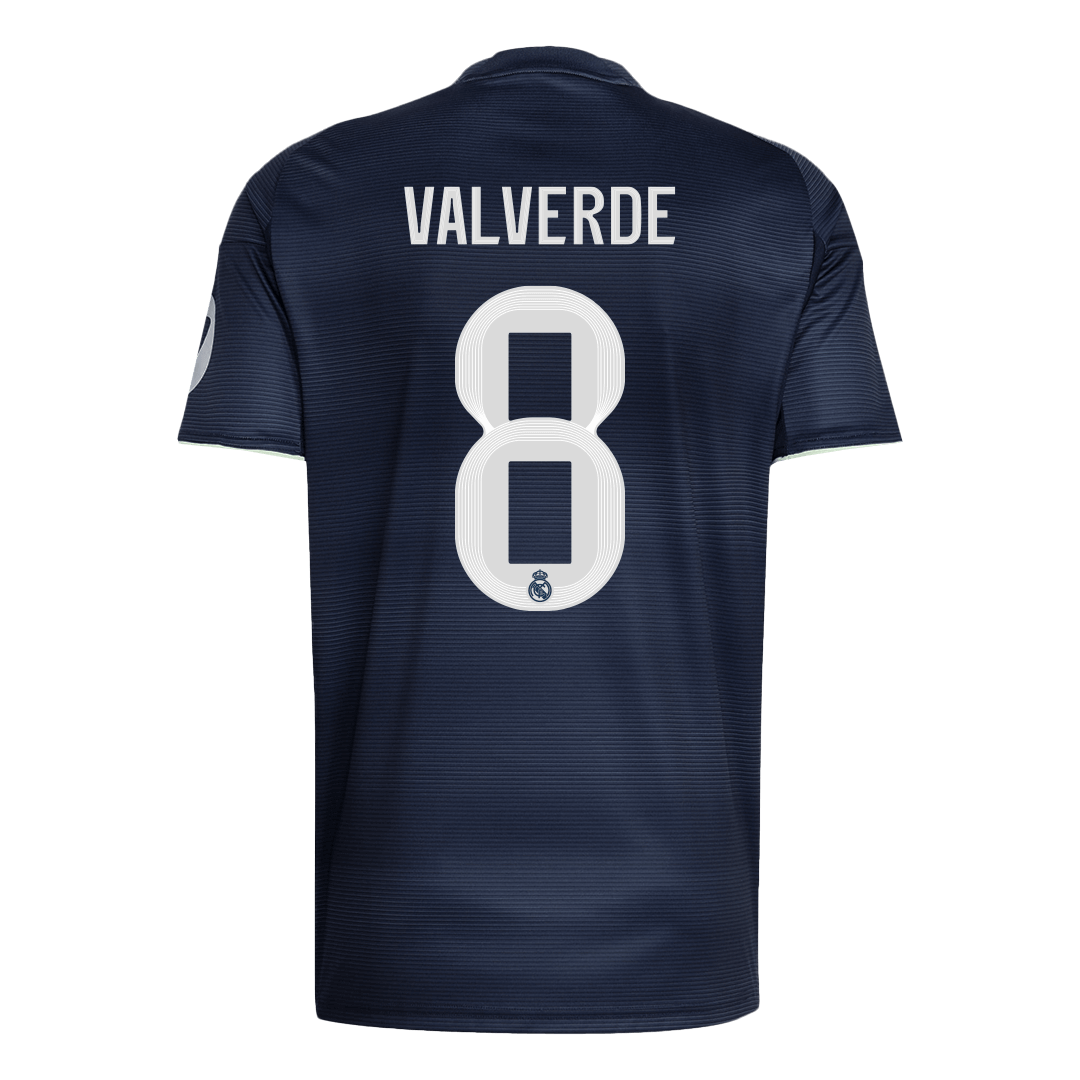 VALVERDE #8 Real Madrid Tröja 2025/26 Borta Premium Mörkblå-11