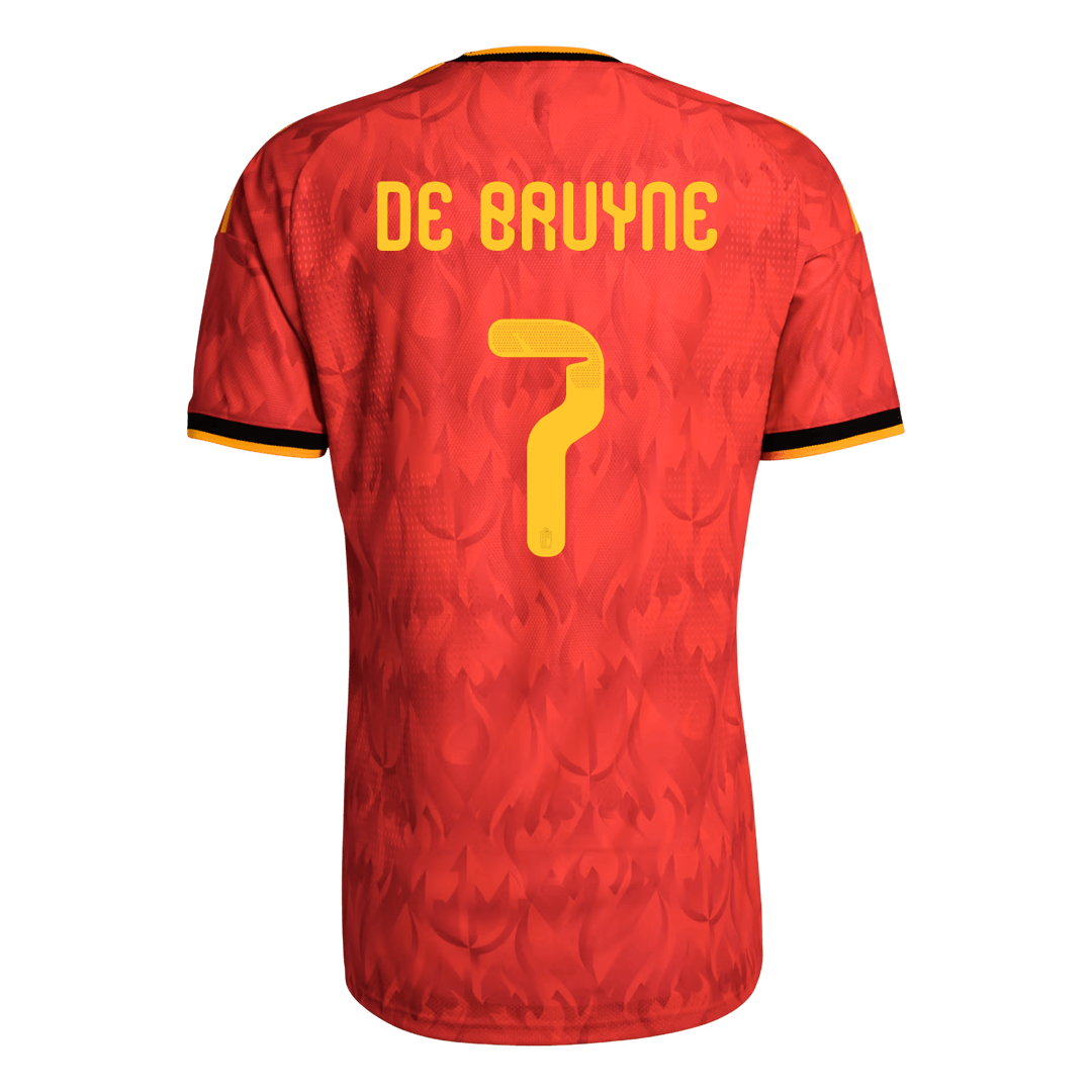 Belgien Tröja DE BRUYNE #7 2026 Hemma Autentisk Röd