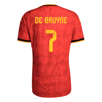 Belgien Tröja DE BRUYNE #7 2026 Hemma Autentisk Röd-8