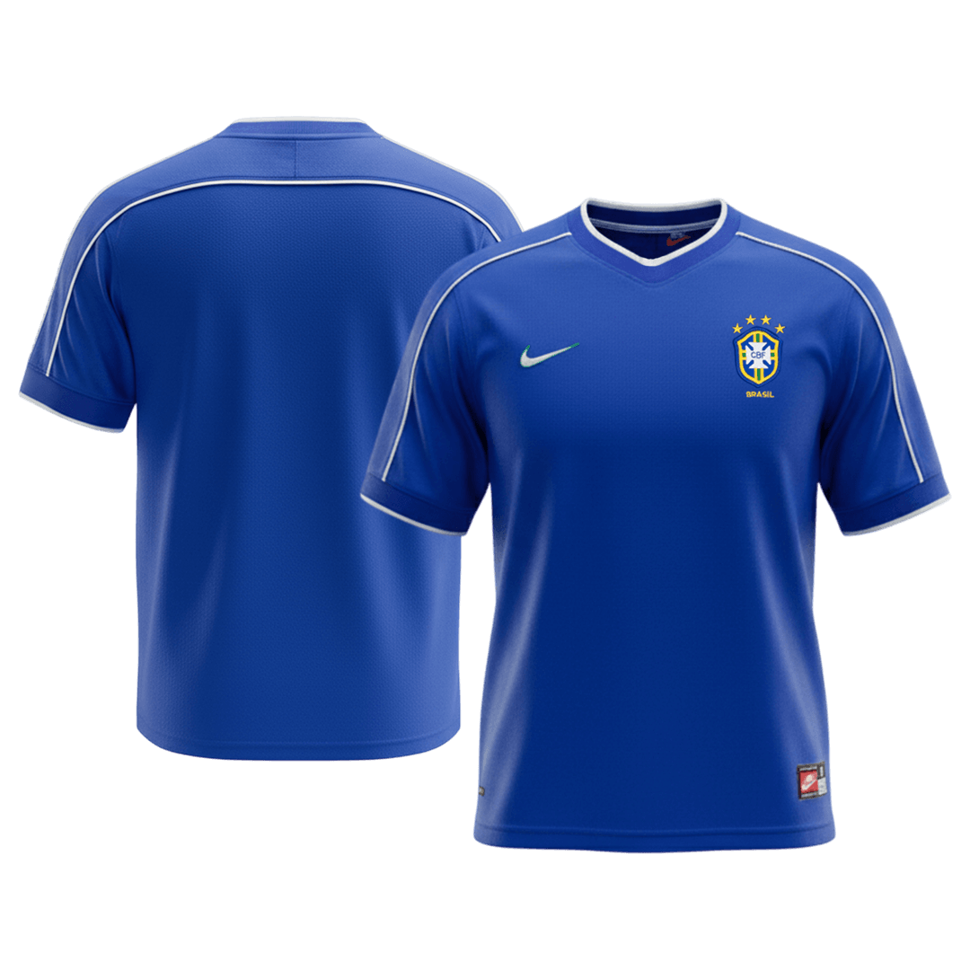 Brasilien Bortatröja 1998 Retro Tröja
 Blå