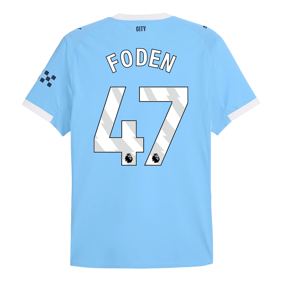 Manchester City Tröja FODEN #47 2025/26 Hemma Blå-13