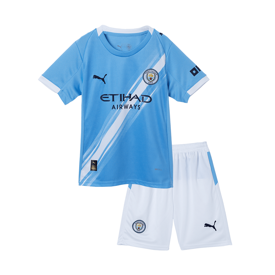 Manchester City Tröja 2025/26 Hemma Blå Barn-16