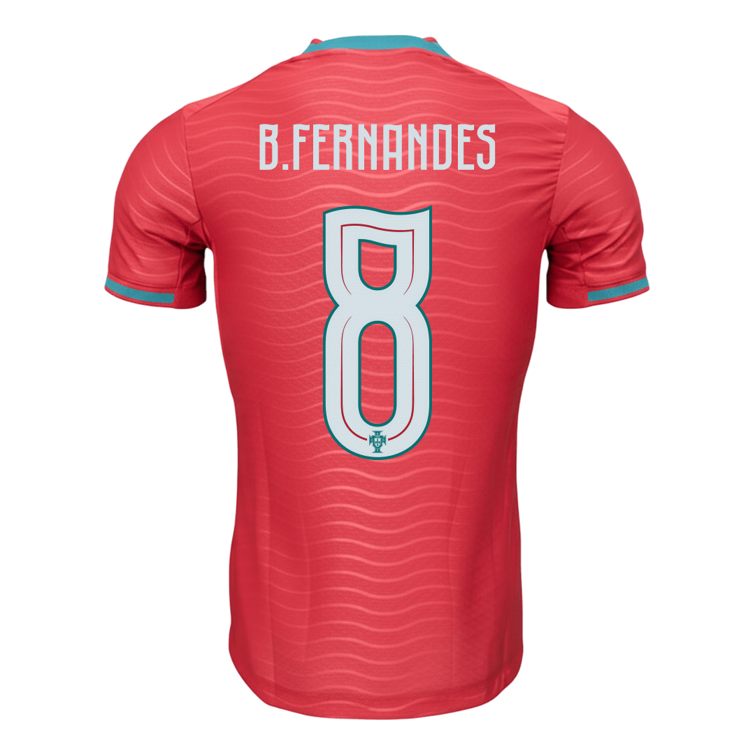 Portugal Tröja B.FERNANDES #8 2026 Hemma Autentisk Röd-8