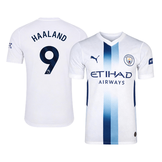Manchester City Tröja HAALAND #9 2026/27 Tredje Autentisk Vit
