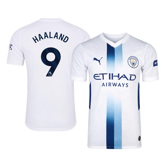 Manchester City Tröja HAALAND #9 2026/27 Tredje Autentisk Vit