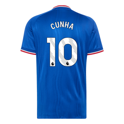 Manchester United Tröja CUNHA #10 2026/27 Borta Autentisk Blå-3