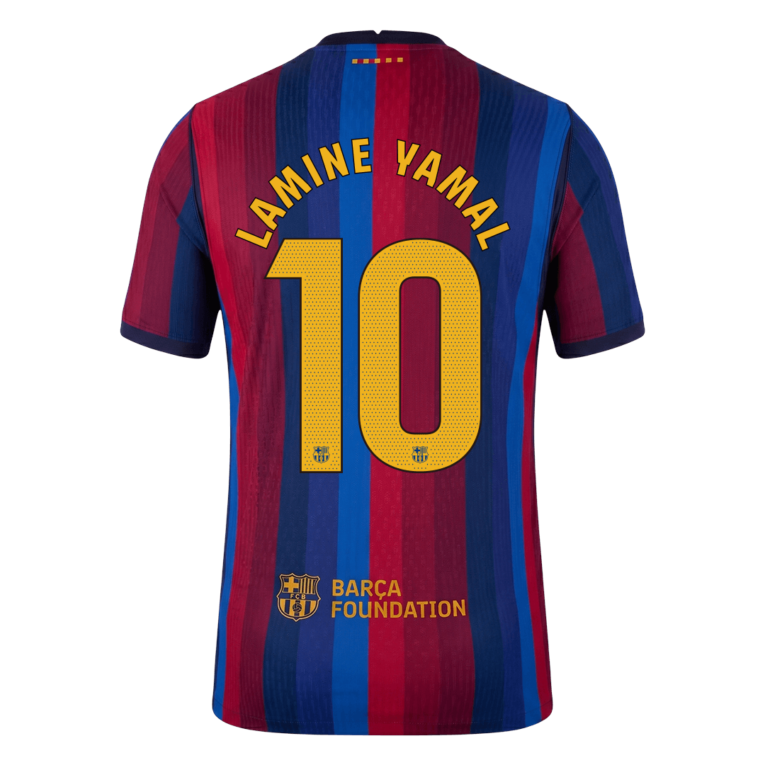 Barcelona Tröja LAMINE YAMAL #10 2026/27 Hemma Autentisk Röd & Blå-3