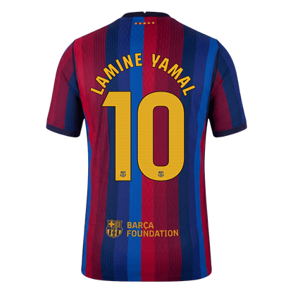 Barcelona Tröja LAMINE YAMAL #10 2026/27 Hemma Autentisk Röd & Blå-3