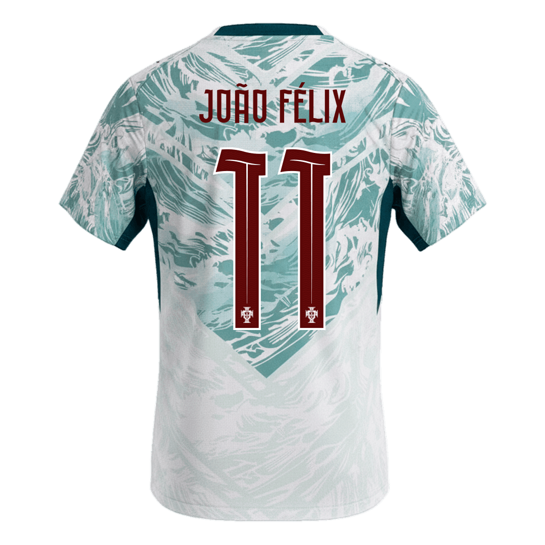 Portugal Tröja JOÃO FÉLIX #11 2026 Borta White&Green-2