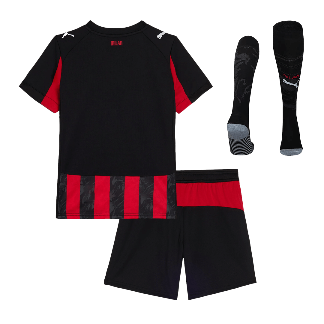 AC Milan Tröja 2025/26 Hemmaställ Röd & Svart Barn-11