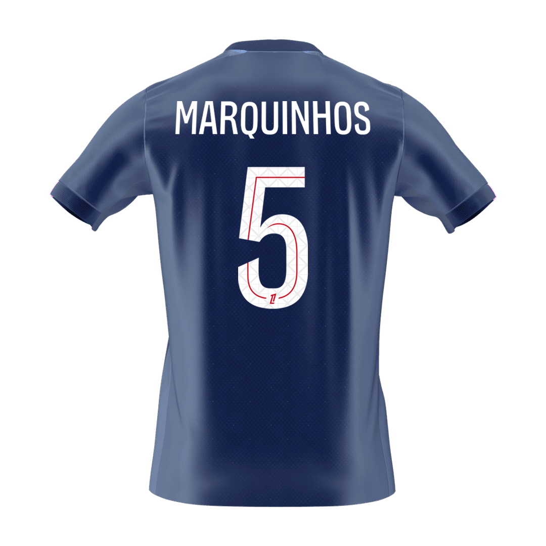 MARQUINHOS #5 PSG Tröja 2025/26 Hemma Premium Mörkblå-2
