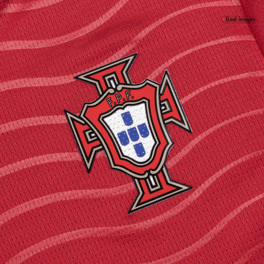 Portugal Tröja RONALDO #7 2026 Hemma Röd Barn Premium