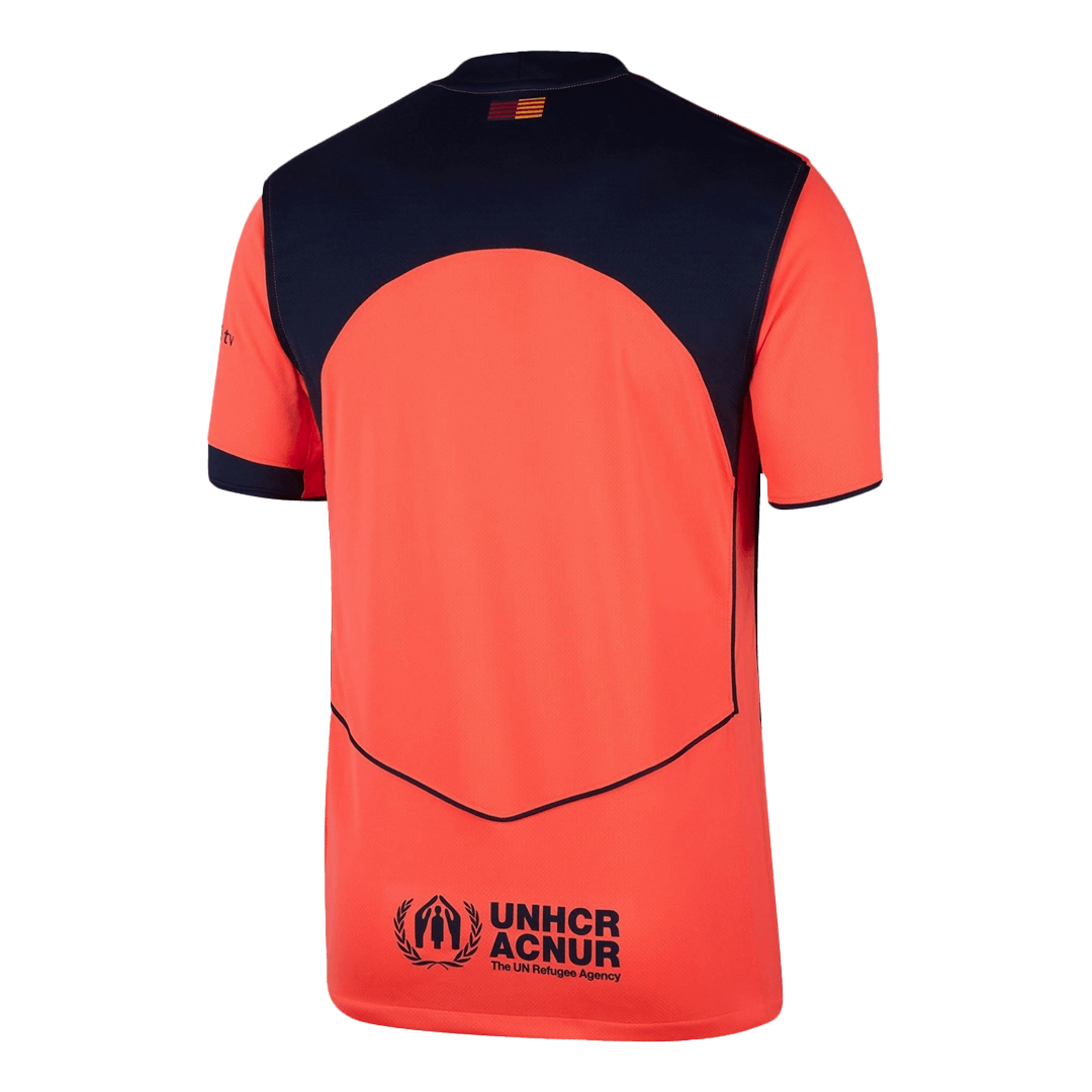 Barcelona Tröja Tredjeställ 2025/26 Orange-14