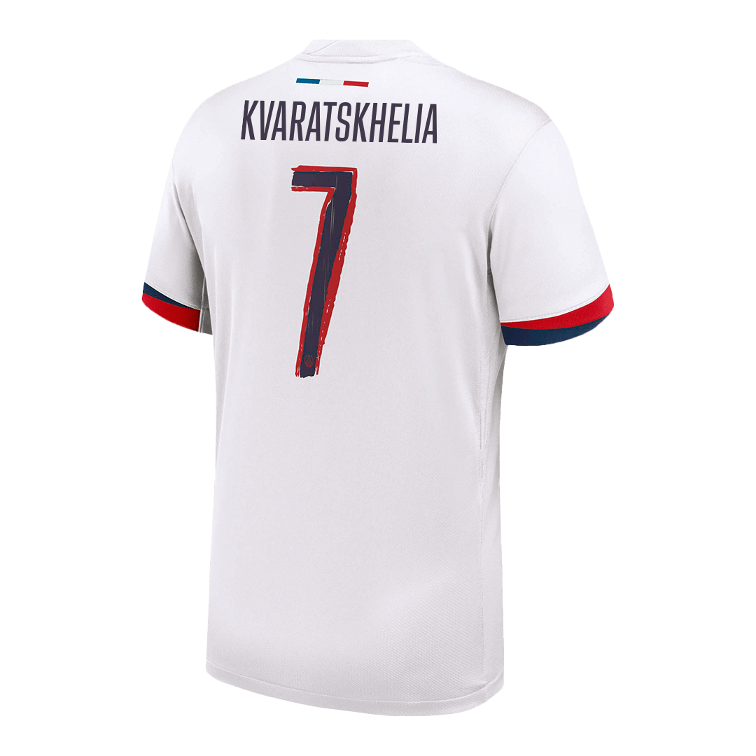 PSG Tröja KVARATSKHELIA #7 2025/26 Borta Vit - UCL