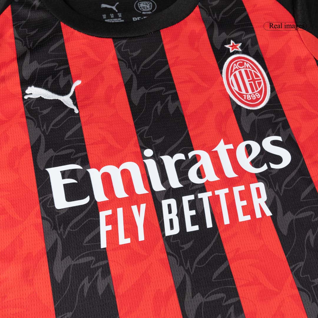 AC Milan Tröja 2025/26 Hemma Röd & Svart Barn