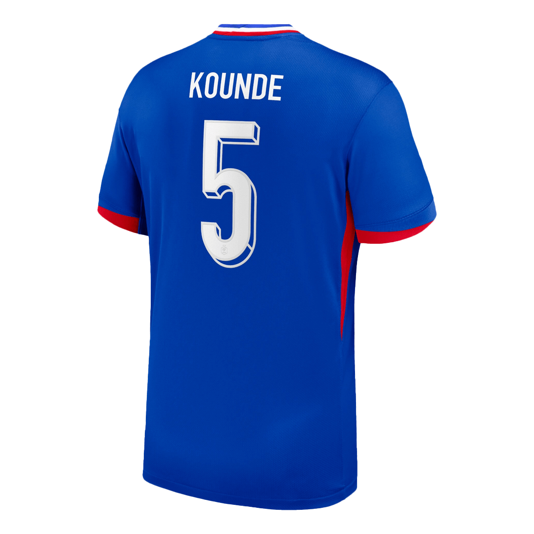 Frankrike Tröja KOUNDE #5 Euro 2024 Hemma Blå-7