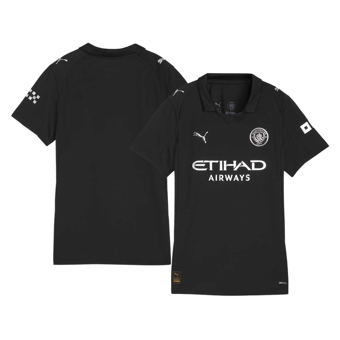 Manchester City Tröja 2025/26 Borta Svart Dam-10