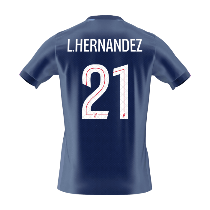L.HERNANDEZ #21 PSG Tröja 2025/26 Hemma Premium Mörkblå-8