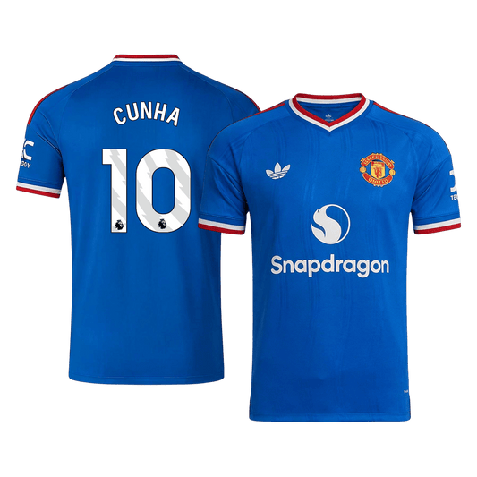 Manchester United Tröja CUNHA #10 2026/27 Borta Blå