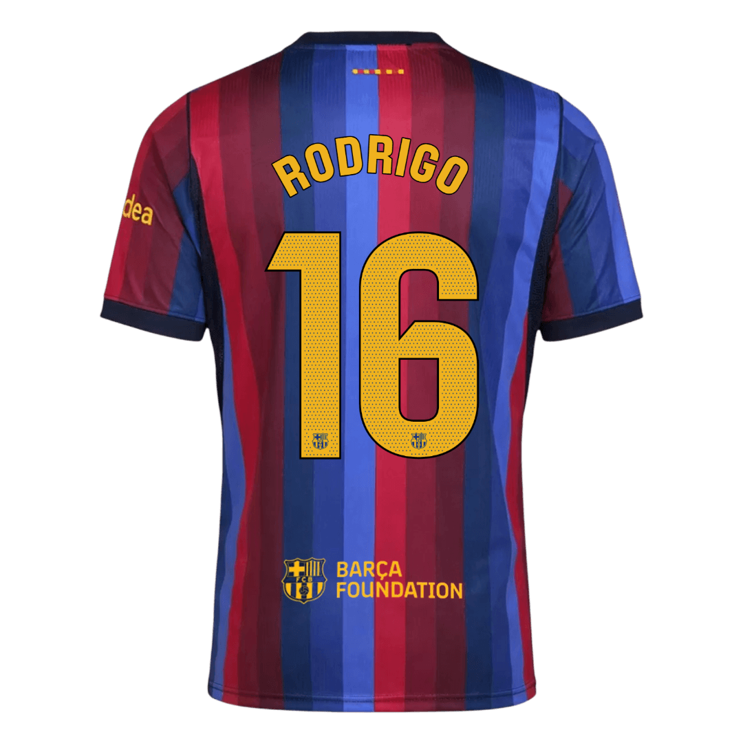 Barcelona Tröja RODRIGO #16 2026/27 Hemma Blue&Garnet-3
