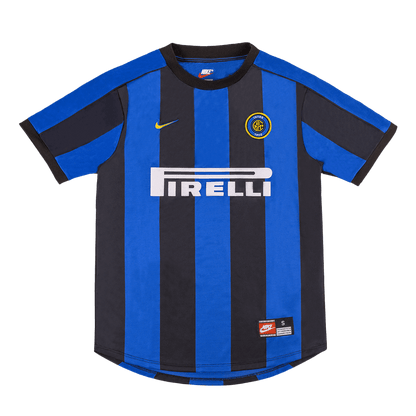 BAGGIO #10 Inter Milan Hemmatröja 1999/00 Retro Tröja
 Blå och svart-8