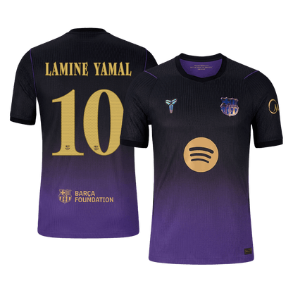 Barcelona Tröja LAMINE YAMAL #10 2026/27 Borta Autentisk Black/Purple - UCL
