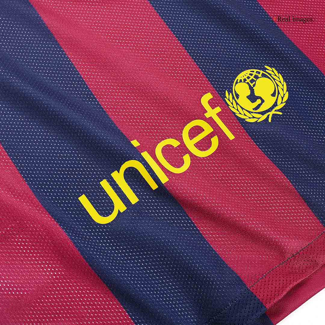 NEYMAR JR #11 Barcelona Hemmatröja 2014/15 Retro Tröja
 Röd & Blå-3