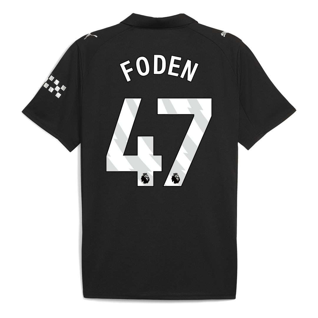 Manchester City Tröja FODEN #47 2025/26 Borta Svart