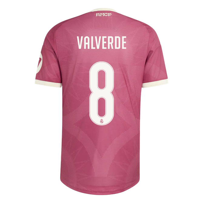 Real Madrid Tröja VALVERDE #8 2026/27 Tredje Autentisk Rosa