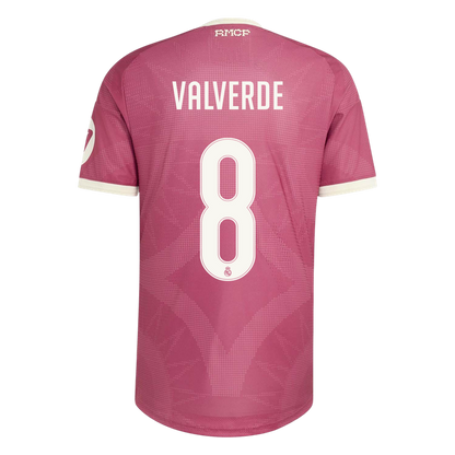 Real Madrid Tröja VALVERDE #8 2026/27 Tredje Autentisk Rosa-3