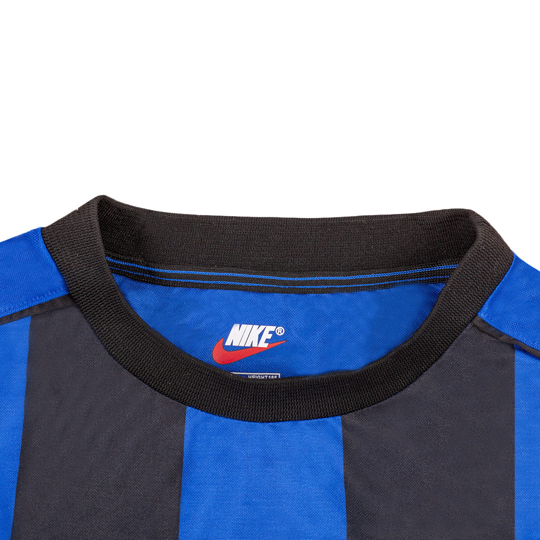 BAGGIO #10 Inter Milan Hemmatröja 1999/00 Retro Tröja
 Blå och svart-7