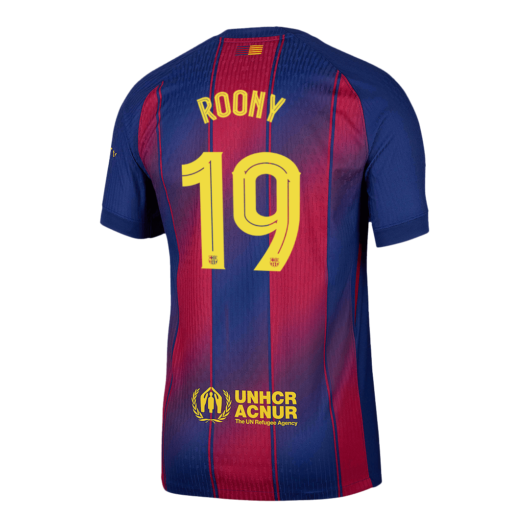 Barcelona Tröja ROONY #19 2025/26 Hemma Röd & Blå - UCL-13