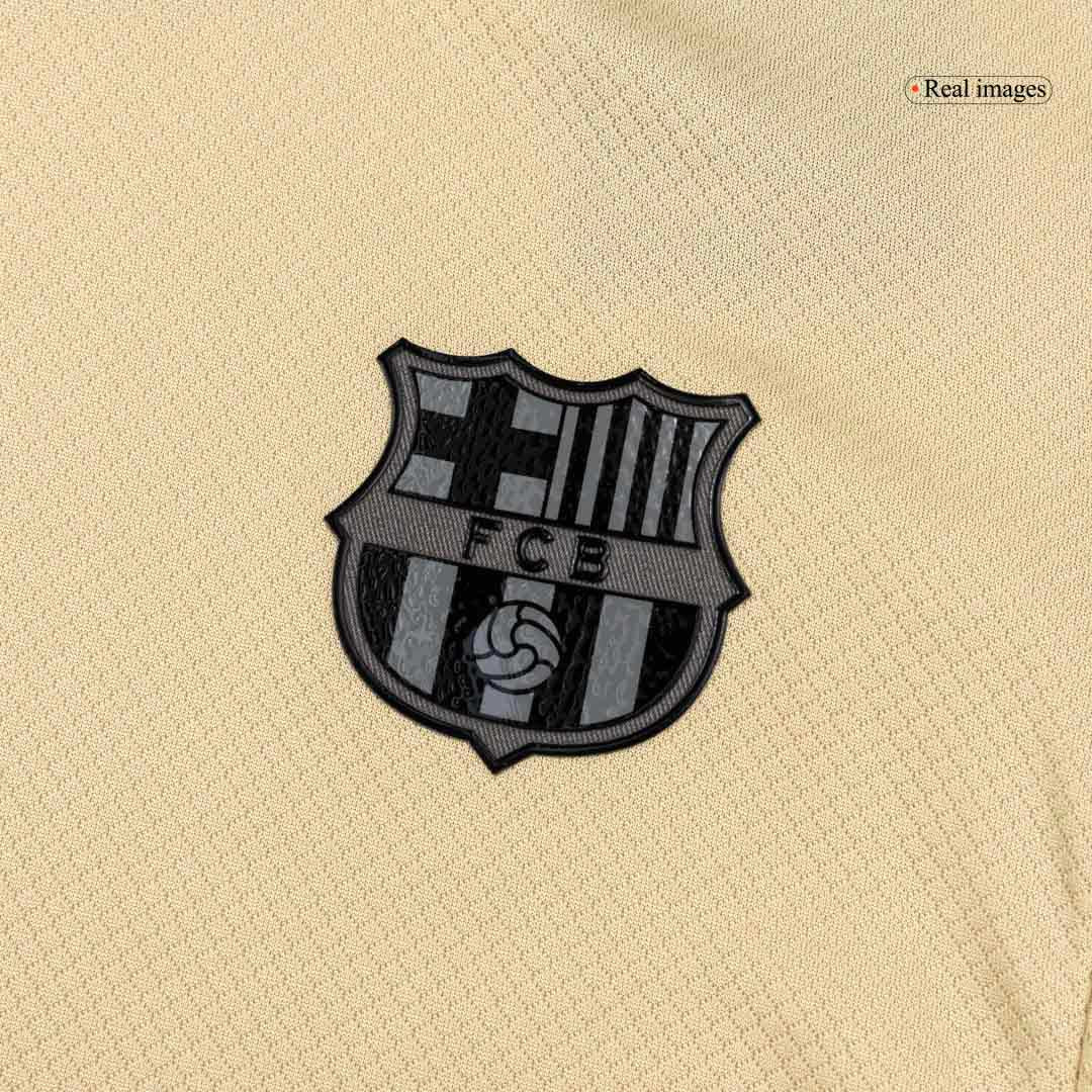 Barcelona Tröja 2025/26 Bortaställ Gul & Svart Barn-11