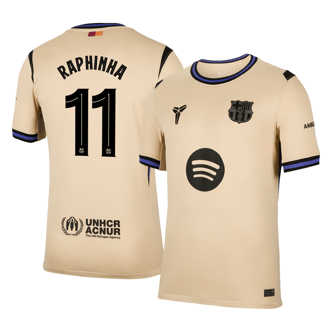 Barcelona Tröja RAPHINHA #11 2025/26 Borta Gul - UCL