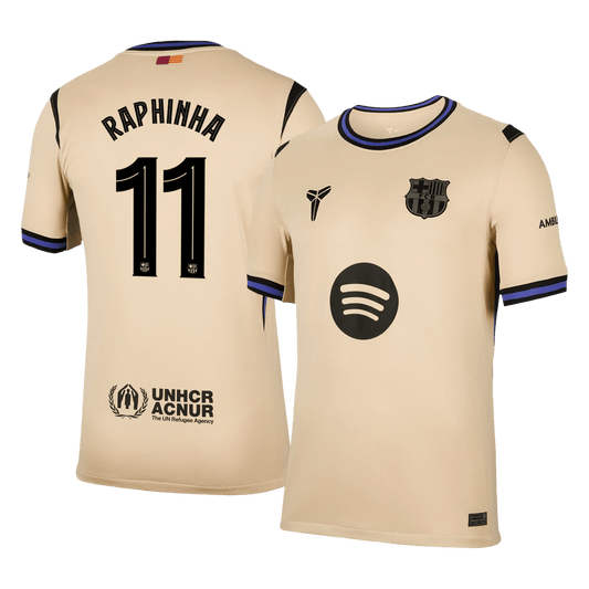 Barcelona Tröja RAPHINHA #11 2025/26 Borta Gul - UCL
