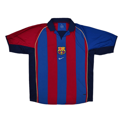 XAVI #6 Barcelona Hemmatröja 2001/02 Retro Tröja
 Röd & Blå-9