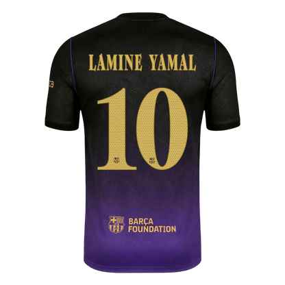 Barcelona Tröja LAMINE YAMAL #10 2026/27 Borta Black/Purple - UCL-3