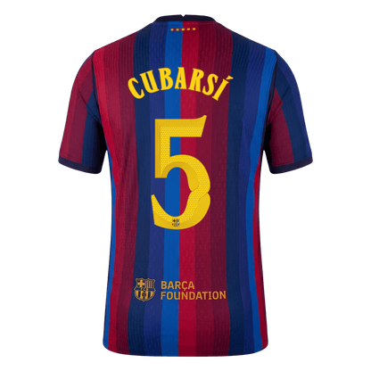 Barcelona Tröja CUBARSÍ #5 2026/27 Hemma Autentisk Röd & Blå - UCL-3