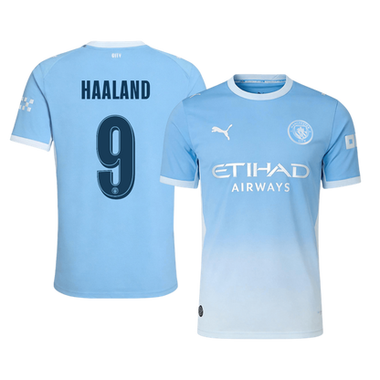 Manchester City Tröja HAALAND #9 2026/27 Hemma Autentisk Blå - UCL