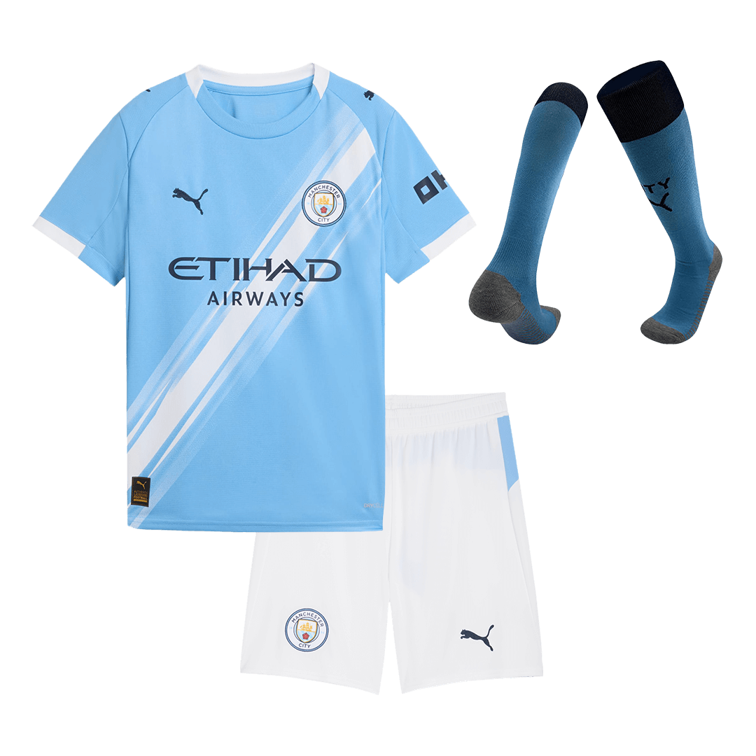 Manchester City Tröja 2025/26 Hemmaställ Blå Barn
