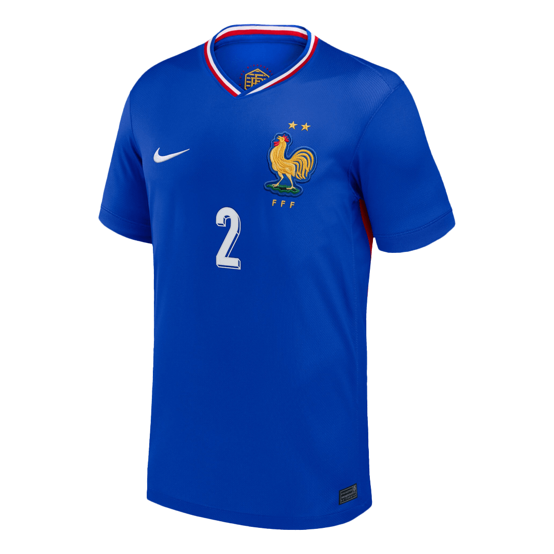 Frankrike Tröja PAVARD #2 Euro 2024 Hemma Blå-8