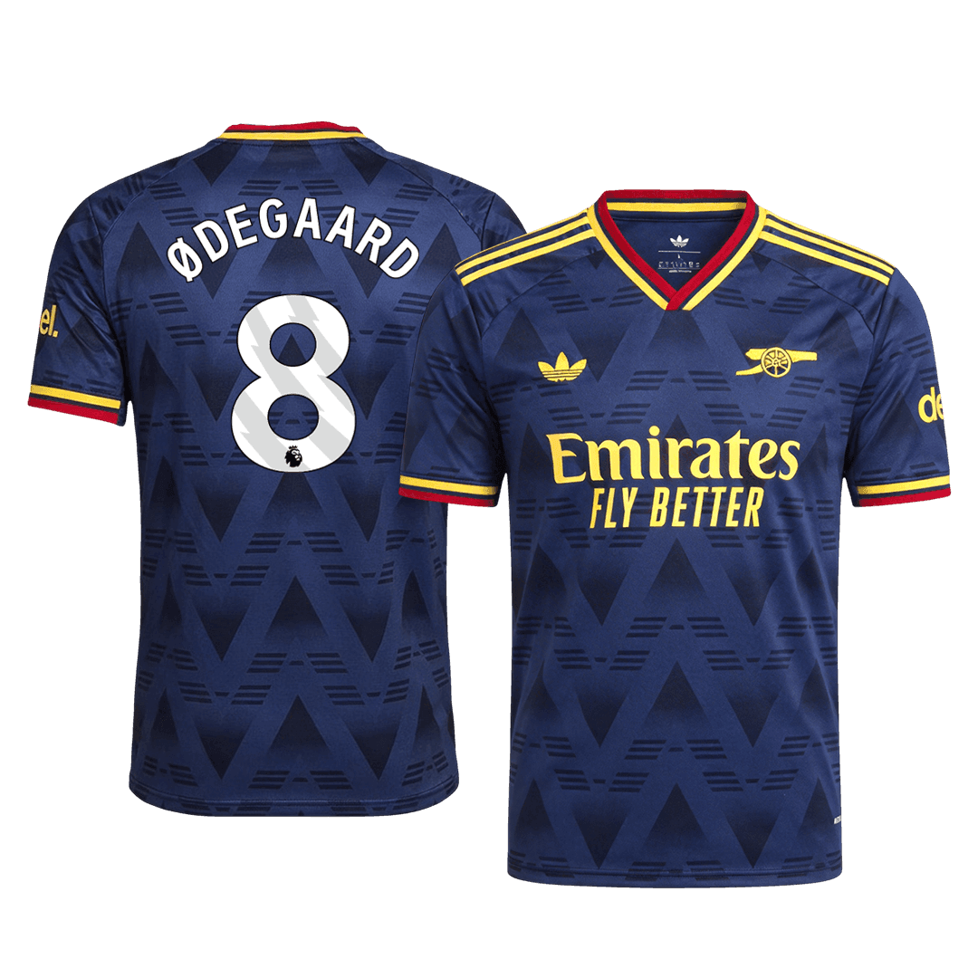Arsenal Tröja ØDEGAARD #8 2026/27 Borta Autentisk Mörkblå