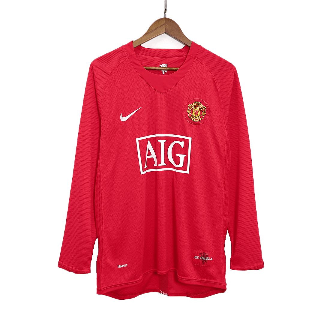 SCHOLES #18 Manchester United Hemmatröja 2007/08 Retro Tröja
 Röd