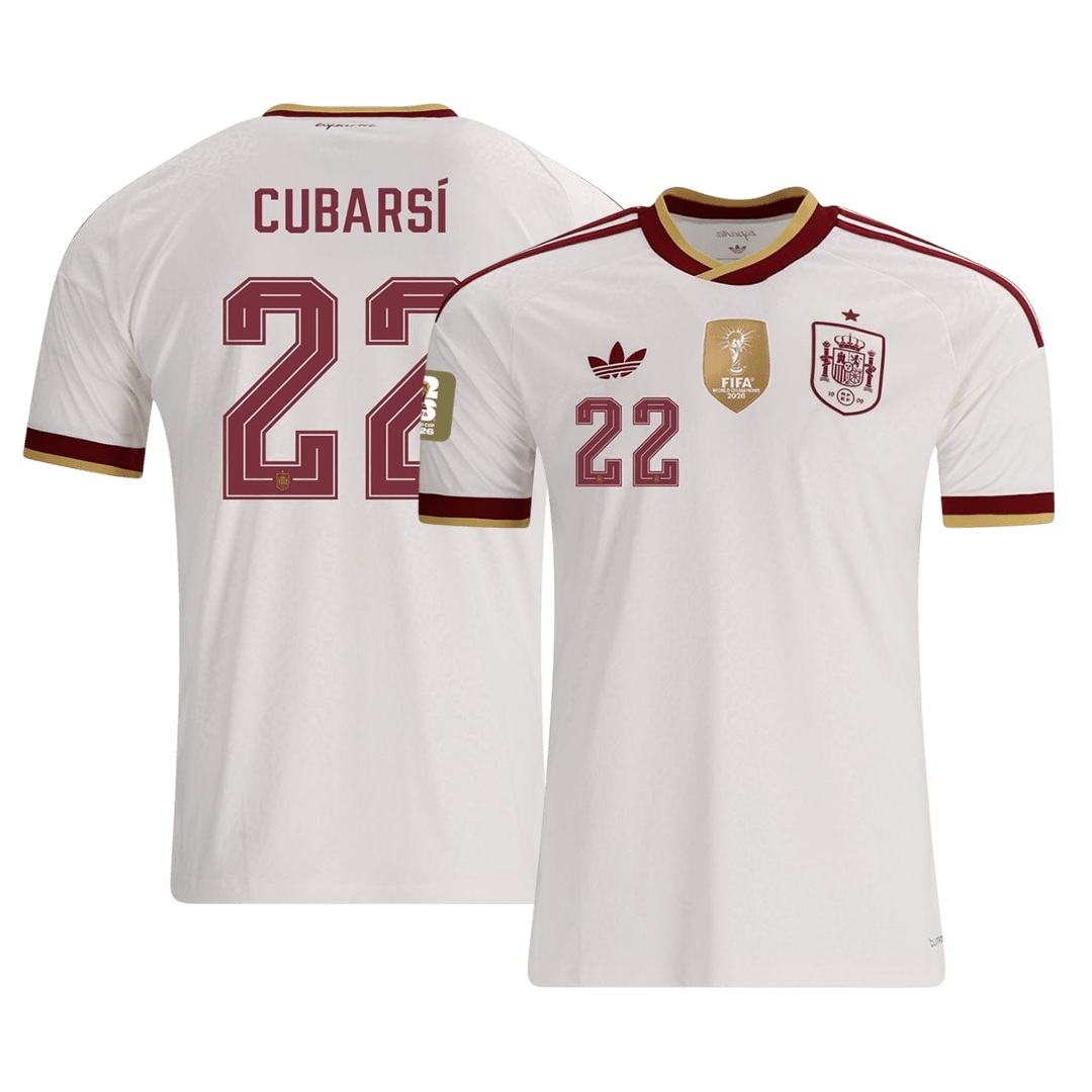 Spanien Tröja CUBARSÍ #22 2026 Borta Vit