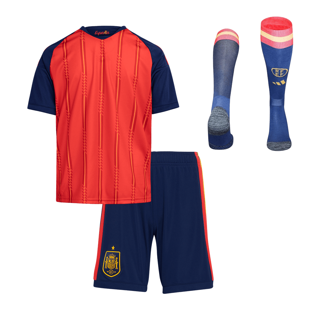 Spanien Tröja 2026 Hemmaställ Röd Barn-11