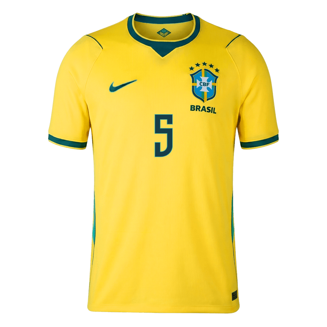 Brasilien Tröja CASEMIRO #5 2026 Hemma Gul-6